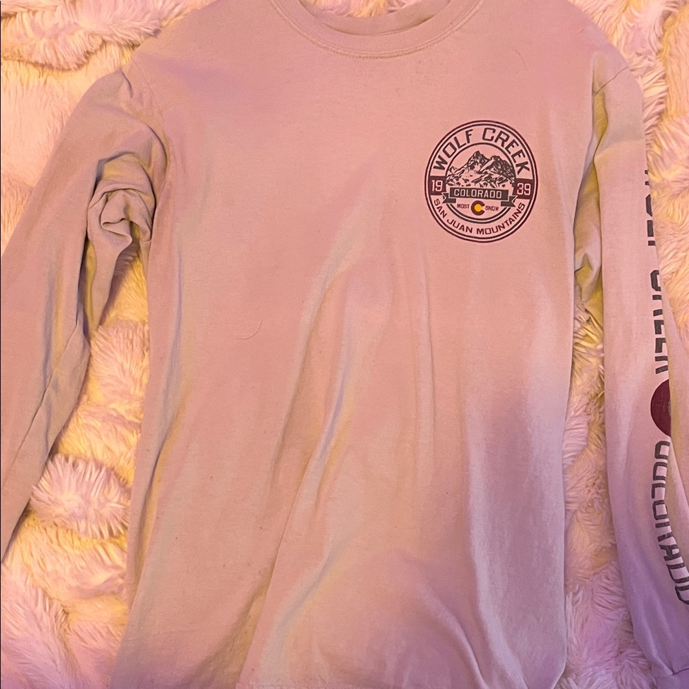 Wolf Creek Colorado Long Sleeve Tee - Light Mauve